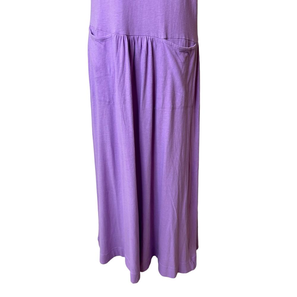 FREE PEOPLE Beach Nikki Midi Dress 100% Cotton Size Medium Purple NWT - Picture 7 of 10
